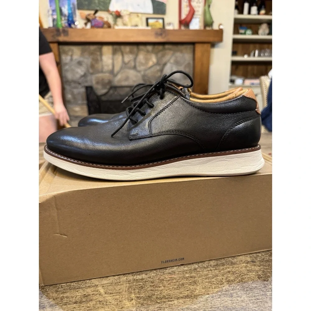 Florsheim Men's Launch Plain Toe Oxford Black Size 10 Tried On